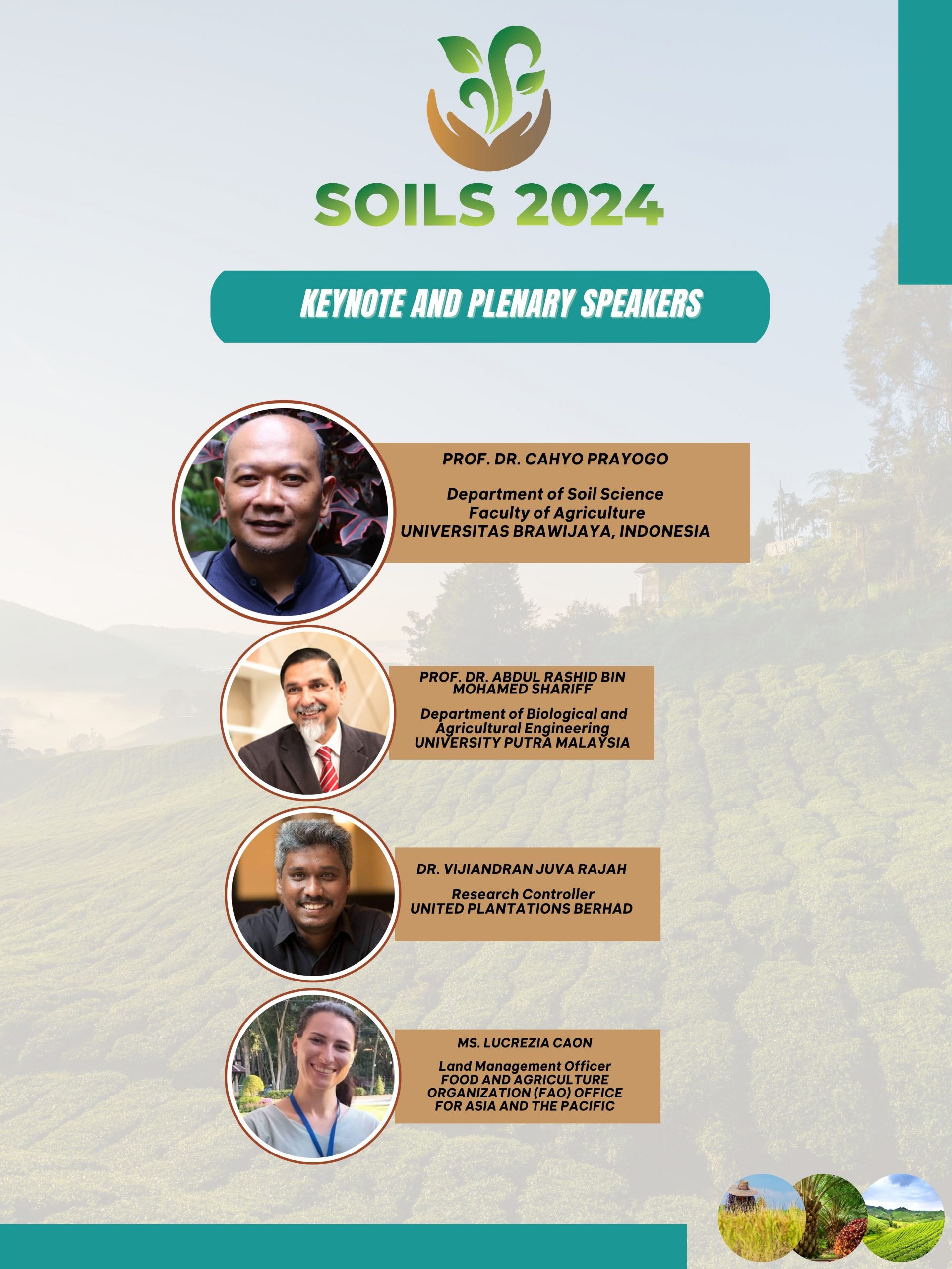SPEAKERS THE INTERNATIONAL SOIL SCIENCE CONFERENCE 2024