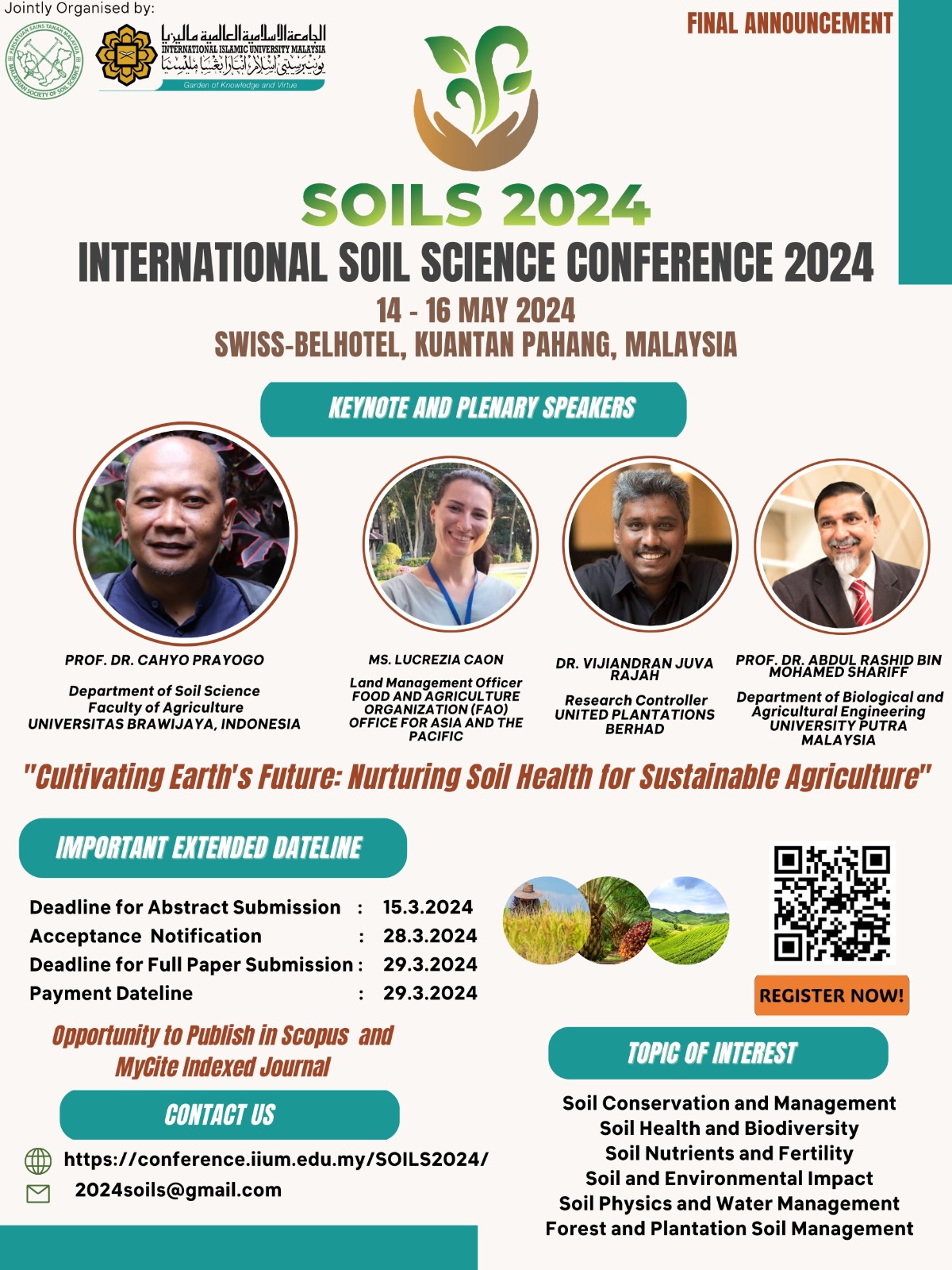 THE INTERNATIONAL SOIL SCIENCE CONFERENCE 2024