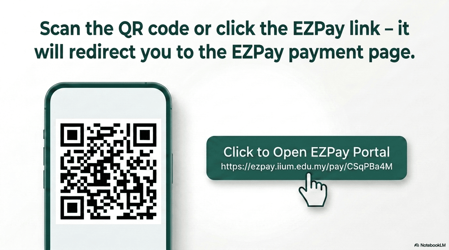 Step 1: Scan QR code or click the EZPay link